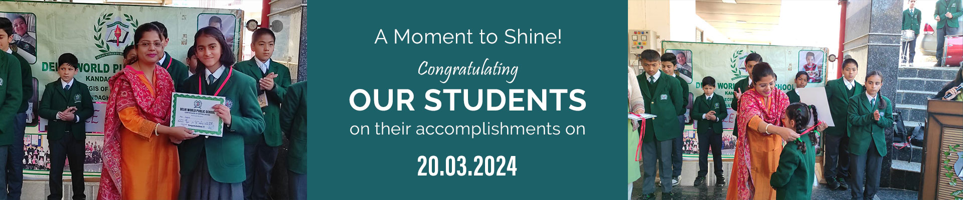 A Moment to Shine! Congratulating our students on their accomplishments on 20.03.2024